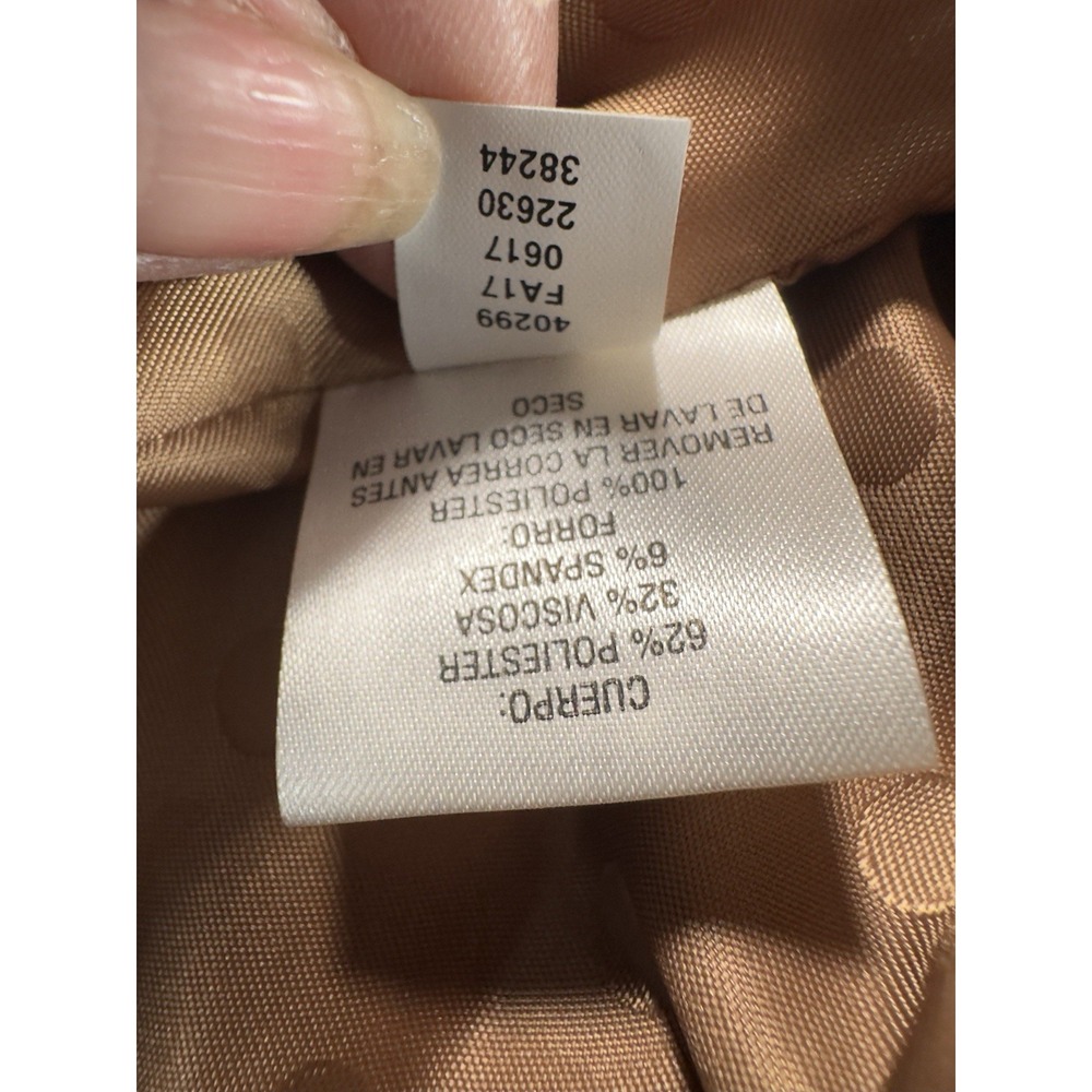 Charter Club Trench Coat Women 16 Camel Tan Double Breasted Belted Classic Lined - Picture 11 of 16